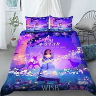 Disney wish fitted Bedsheet + pillowcase + quilt cover Bed set 3D printed size Single/Super single/queen/king