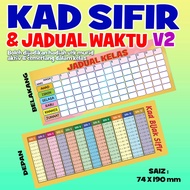 KAD SIFIR & JADUAL WAKTU V2 | HADIAH UNTUK MURID | KAD BIJAK SIFIR
