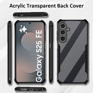 Acrylic Transparent Shockproof Case For Samsung Galaxy S25 FE Airbags TPU+PC Back Cover Case Samsung