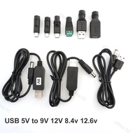 USB 5V to 9v 12v 12.6V 8.4v boost line power to DC 5.5x2.1mm male mini 5pin type c Step UP Module co
