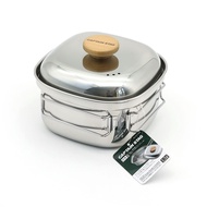 Japanese Captain Stag Outdoor Stainless Steel Square Instant Noodle Pot 1.3L UH-4202