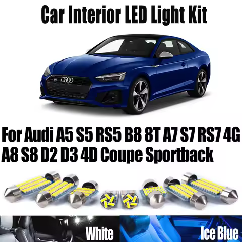 Canbus Car LED Interior Map Dome Trunk Courtesy Light Kit For Audi A5 S5 RS5 B8 8T A7 S7 RS7 4G A8 S