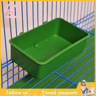 【SHZTGM】 ถาดอาหารสีเขียวสุดสร้างสรรค์กล่องฝักบัวกรงสัตว์อ่างอาบน้ำสำหรับนกแก้ว