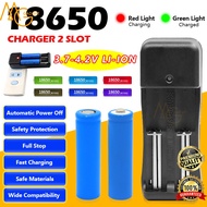 18650 Battery Charge Intelligent Charger Li-Ion Lithium Rechargeable Battery 2 Slot Smart Battery Ch