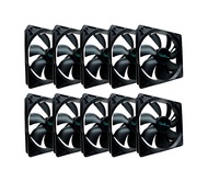 Apevia CF1012S-BK 120mm 4pin Molex & 3pin Motherboard Black Silent Case Fan (10-pk)