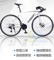 東西物聚 - 包安裝送貨21速輻條輪黑白色自行車單車