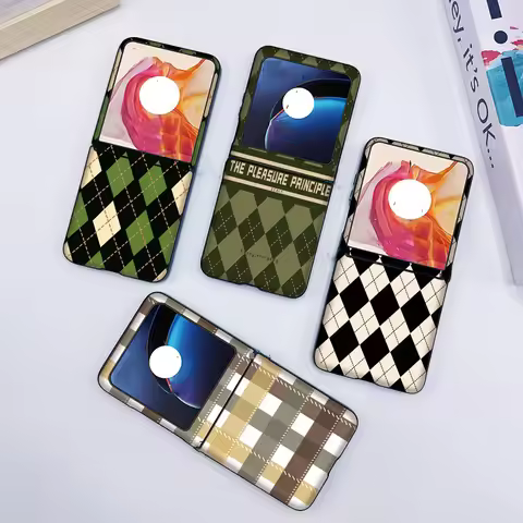 Case For Infinix Zero Flip Tecno Phantom V Flip 2 Customized Rainbow Grid Pattern PU Leather Shockpr