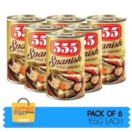 555 SPANISH STYLE SARDINES 155G / SET OF 6