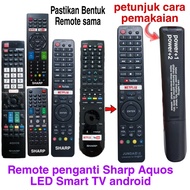 remote remot junda 601 cocok di tv led sharp aquos smart tv android - sharp 602