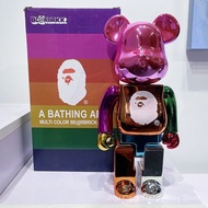 bearbrick bearbrick400% Hand-Made Ornaments Electroplating Colorful Bear Bearbrick Trendy Decorative