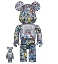 BE@RBRICK 潑墨千秋  庫柏力克熊 400%+100%