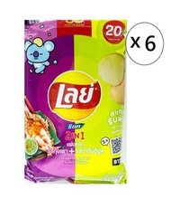 樂事 - Lay's薯片-2 in 1海鮮味 48g x 6
