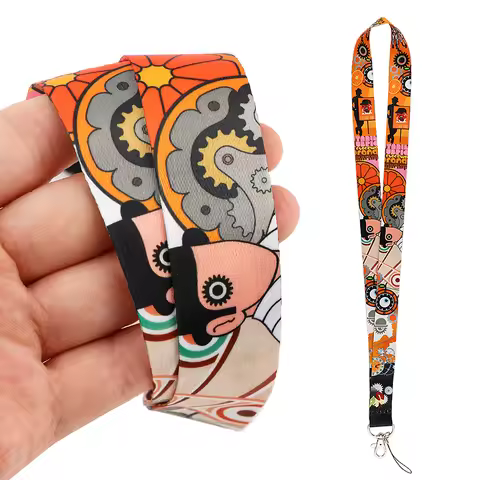 DZ1742 A Clockwork Orange Lanyard Keychain ID Badge Holders Mobile Phone Rope Key Lanyard Neck Strap