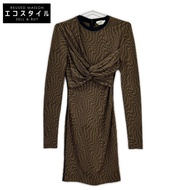 Fendi Brown FDB628 AG72 21 Zucca pattern dress/one-piece dress, size 36 [Used]