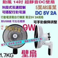 14吋 DC 直流變頻循環風扇 電扇 14吋 靜音DC壁扇 HF-B36U DC馬達 無段式風速 勳風