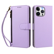 Casing For OPPO Realme Note 80 70 70T 60 60X 50 V60 V60S Card slot Zipper Wallet style flip cover PU