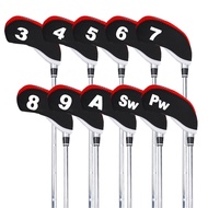 10pcs/set Golf Club Cover For Irons Neoprene Golf Iron Head Cover Golf Iron Cover 3 4 5 6 7 8 9 A S