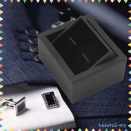 [Kesoto2] Cufflink Box Case, Cufflink Display Case for Men, Earrings Box, Rings Box, Rotating Cuffli