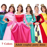 Halloween Costume Elsa Anna Peach Cinderella Adult Princess Dress Adult Queen of Hearts Costume