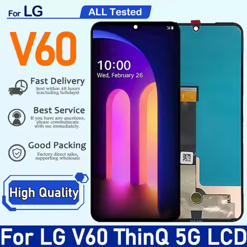 6.8" AMOLED LCD Display Original For LG V60 ThinQ LCD Display For LG V60 ThinQ 5G LCD Display Screen