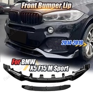 X5 F15 Car Front Bumper Splitter Lip Diffuser Gloss Black BodyKit Spoiler Tuning For BMW X5 F15 M Sp