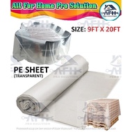 9FT X 20FT TRANSPARENT PE SHEET / TRANSPARENT COVER SHEET / CLEAR COVERING SHEET