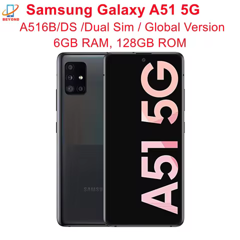 Samsung Galaxy A51 5G A516B/DS Dual Sim Global Version 6.5" 6GB RAM 128GB Octa Core 4 Camera NFC Exy