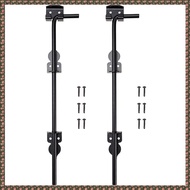 (JPTZ) 2X Heavy Duty Gate Latche Portable Cane Bolt Door Latch Lock Door Stop Hardware for Single Op