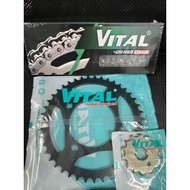 GZ150A GZ 150 GZ150 black sprocket set, Genuine VITAL 10L Type