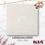 KIA Calista Ivory 60x60 Kw1 Granit Lantai Cream Polos 60x60 Glossy