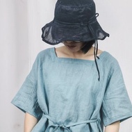 苧麻超透氣遮陽帽漁夫帽夏款防曬帽