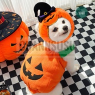 Halloween Pumpkin Cosplay Set for Pet Dogs and Cats