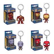 Funko POP！ Marvel 《The - Avengers》Iron man Spider Man Hulkbuster Thanos Keychain Action Figure Keyring Toys model Dolls For kid