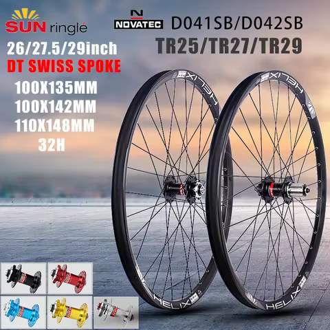 SUNRingle 26/27.5/29inch MTB Bike Wheelset TR25/27 TR29 Novatec D041/D042 Dt Swiss Spoke Tubeless Re