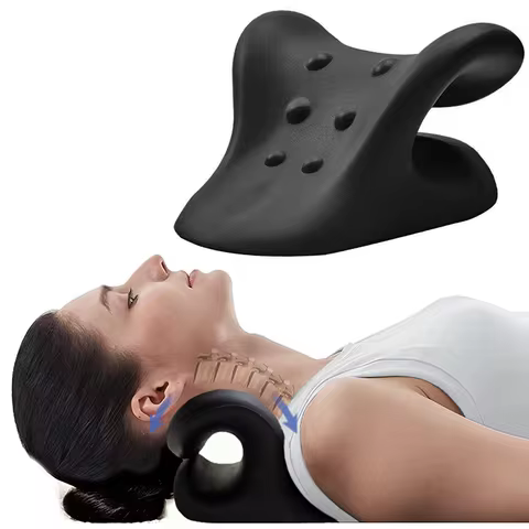 Neck and shoulder relaxer cervical correction traction massage pillow relax sleep shoulder and neck