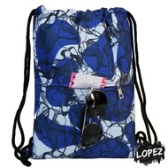 Abstract Blue String Bag Amoeba Drawstringbag/