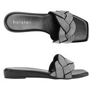 Holster Anastasia Low Wedge Black  HST461BL รองเท้าแตะส้นสูง