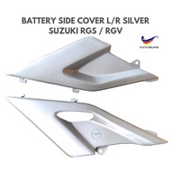 BATTERY SIDE COVER L/R SILVER BATERI SIDE COVER SUZUKI RGS RG SPORT 110 RGV 120 RGV120