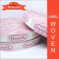 Custom Woven Damask Label | / Woven Labels Brand Name Knitting | Width 3CM | Suitable for Clothes, B