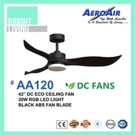 Aeroair AA120 DC 42/52 Inch DC-Eco Ceiling Fan + 20W RGB LED Light Kit