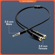 Overfly Splitter AUX 3.5mm Male to 3.5mm Female Headphone Mic 37cm - AV114