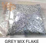 GREY MIX COLOUR  / FLAKE COATING  /  0.5KG / Lapisan Epoxy Serpihan Warna Flake coating  / Epoxy Flake Coating System for Toilet &amp;  Kitchen Floor Tile etc