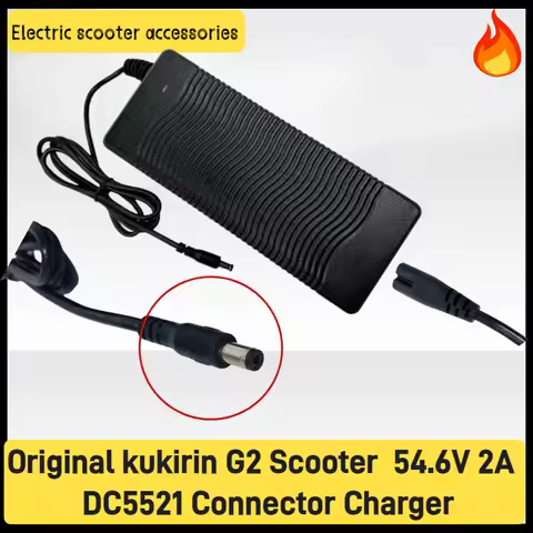 Original 54.6V 2.0A Lithium Battery Charger Replacement for Kugoo Kukirin G2 Electric Scooter Power 
