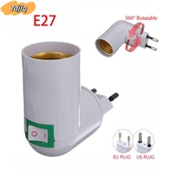 TDJLQ Screw Converter E27 Bulb EU US Plug PP To E27 Socket Adapter Socket Converter