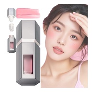Aztk Liquid Blush, Highlight Contour 3 dalam 1 untuk Wanita, Krim Pemerah Pipi Matte dengan Kepala S