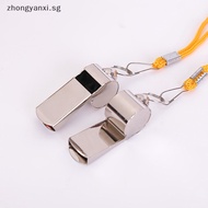 Zhongyanxi Referee Whistle Metal Whistle Stainless Steel Whistle Sports Whistle Sports Supplies With Lanyard SG