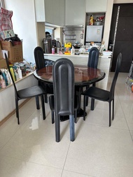 圓形餐桌椅組合