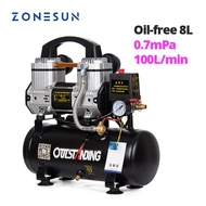 ZONESUN ZS-AC08L Small Portable Oil-free Silent Air Compressor Compressed Air Generator for Workshop