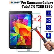 2 PCS For For Samsung Tab A 7.0 T280 T285 Tab 3 7.0 Lite Tempered Glass Screen Protector Cover Anti Shatter Protection HD Clear 9H Hardness Ultra Slim Tablet  Film Cover