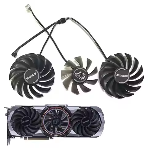 New GPU Fan 4PIN DC 12V 0.5A PVA080E12R Cooler for iGame RTX 3060 3070 3080 TI 3090 Vulcan Graphics 